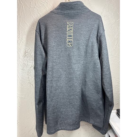 Pitt Panthers Jacket Mens Gray Full Zip Mock Neck NCAA Sports Zip Pockets XL - Picture 3 of 6
